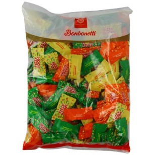 Roshen Bonbonetti Fizzy Boom 3 flavours,Lemon,Orange, Tutti Frutti 1 x 1kg 
